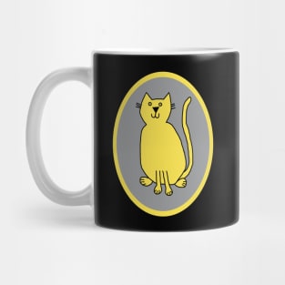 Illuminating Cat on Ultimate Gray Oval Mug